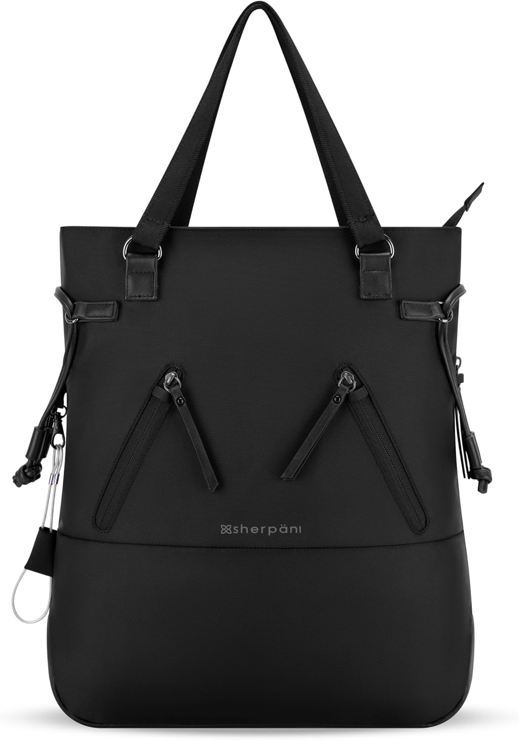 Sherpani Tempest, Anti Theft Convertible Backpack Tote, 14L Travel Backpack, Travel Gifts for Women, Handbags, RFID Protection, Metal Hardware, Fits 15” Laptop (No Sleeve) (Carbon)