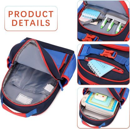 Cute Mini Toddler Backpacks for Boys 2-4 Little Kids Backpack Preschool Bookbag (Navy Blue Black)