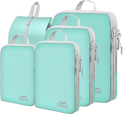 4-Piece Packing Cube Set - Lightweight Luggage Organizers for Travel, Vacation and Suitcases - Durable Accessories with Compression