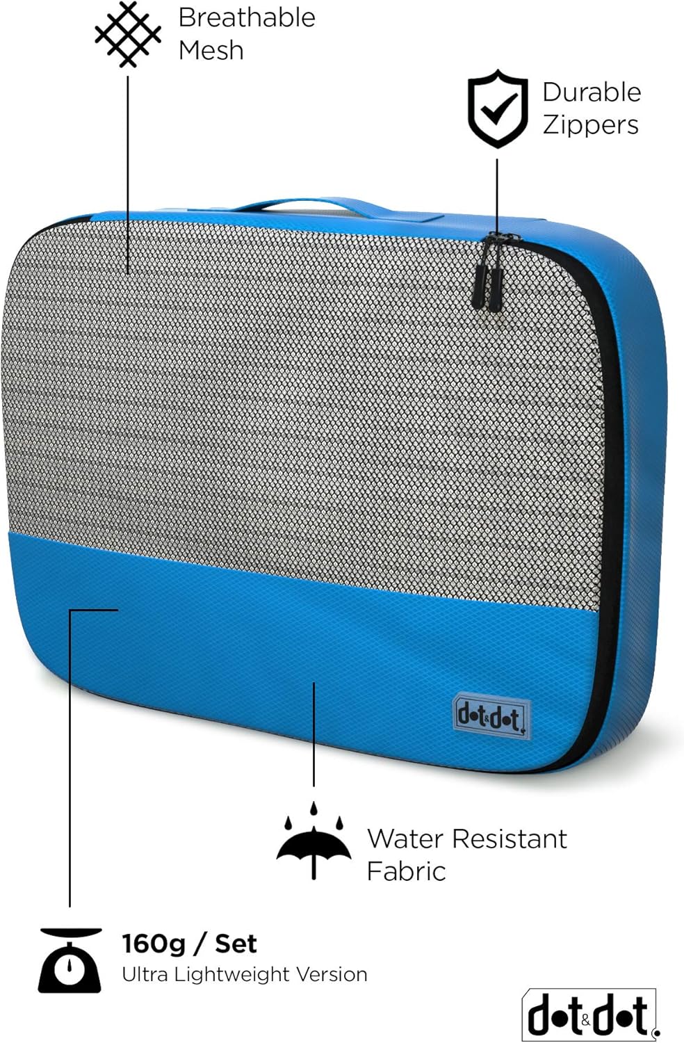 Large Packing Cubes for Suitcases - 5 Pcs set of Packing Cubes for Travel Carry on Suitcase Organizer Bags - Travel Cubes Organizer Bags for Luggage