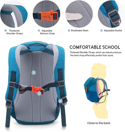 MOUNTAINTOP Kids Backpack 12L Toddler Hiking Backpack,Kindergarten Preschool Daypack for Boys Girls