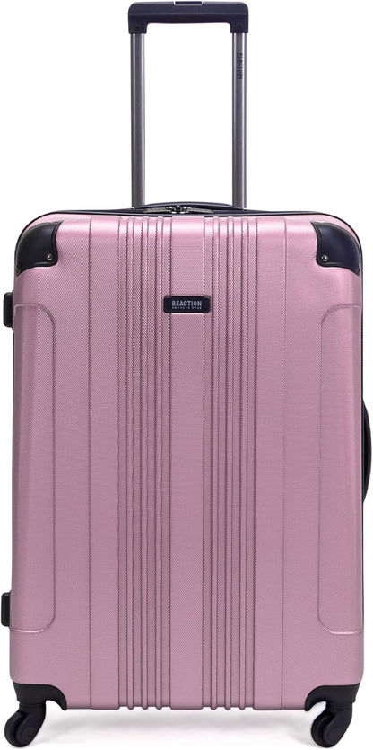 Kenneth Cole REACTION Out of Bounds Lightweight Hardshell 4-Wheel Spinner Luggage, Blush, 28-Inch Checked
