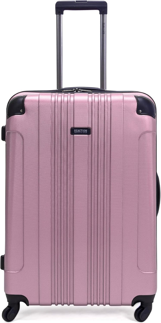 Kenneth Cole REACTION Out of Bounds Lightweight Hardshell 4-Wheel Spinner Luggage, Blush, 28-Inch Checked