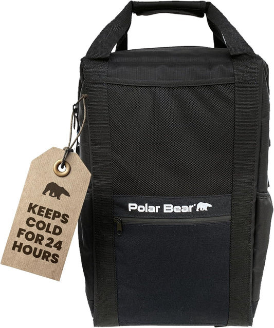 Polar Bear Coolers - Soft-Sided Backpack Cooler - Insulated Backpack for Hiking, Camping, Travel, or Fishing - Heavy-Duty & Portable - Sweat & Leak Proof - Keeps Ice up to 24 hrs