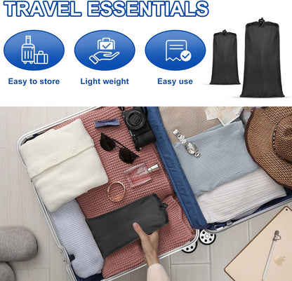 Airplane Footrest Hammock, Foot Hammock for Plane Travel, Portable Height Adjustable Travel Footrest Hammock Accessories, Lightweight Foot Hammock Suitable for Offices, Airplanes 2 pcs