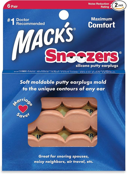Macks Snoozers Silicone Putty Earplugs by Macks