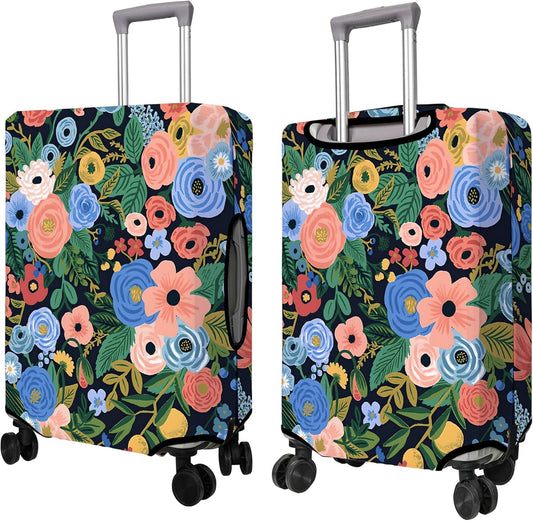 Travel Luggage Cover Suitcase Protector Fits 18-32 Inch Wheel Covers PatternedTravel Related Items Flower Luggage Protector Elastic S