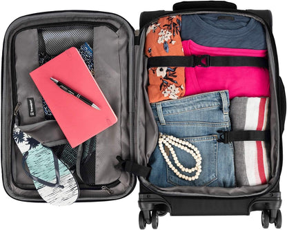 Travelpro Tourlite Softside 2-Piece Set, Expandable Luggage with 4 Spinner Wheels, Lightweight Suitcase, 21" Carry-On, 29 Check Large, Black