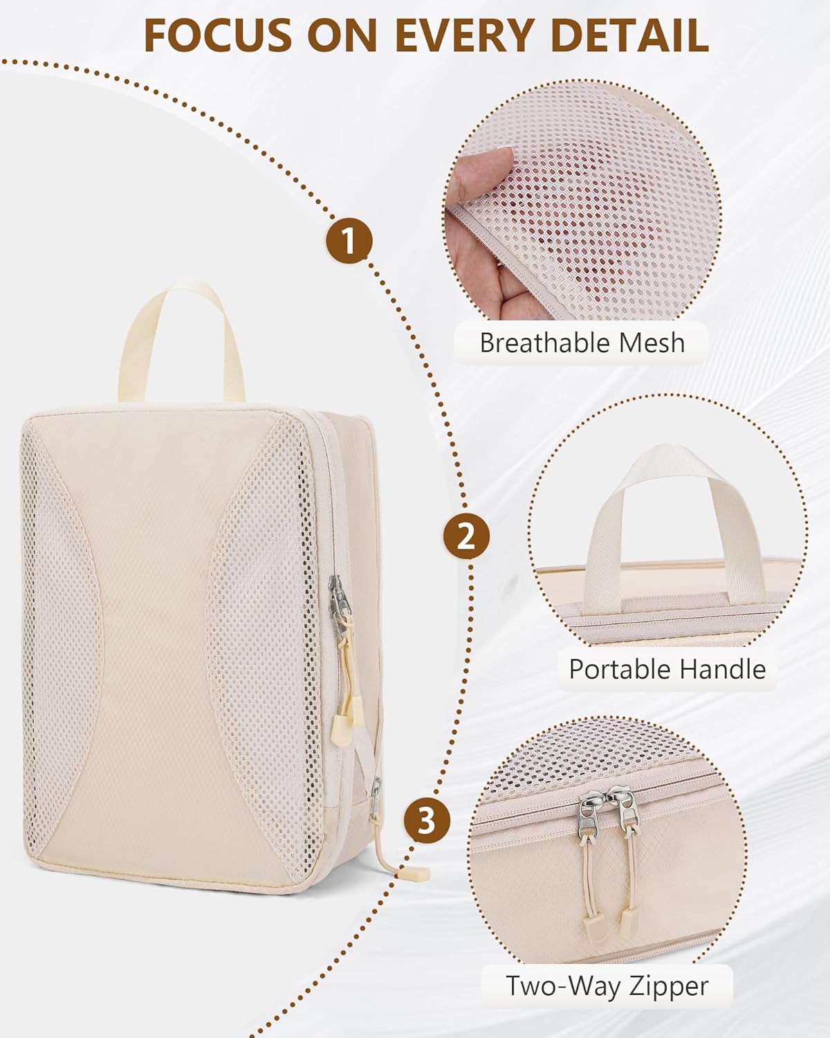 Compression Packing Cubes 12 Set, Suitcase Organizers, Extendable Packing Cubes, Luggage Organizer Bags, Travel Essentials, Beige