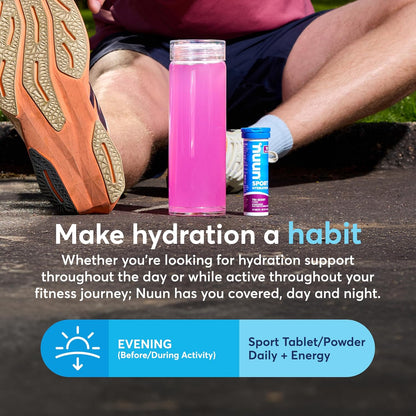 Nuun Sport Electrolyte Tablets with Magnesium, Calcium, Potassium, Chloride & Sodium, Gluten Free & Vegan, Tri-Berry, 8 Pack (80 Servings Total)