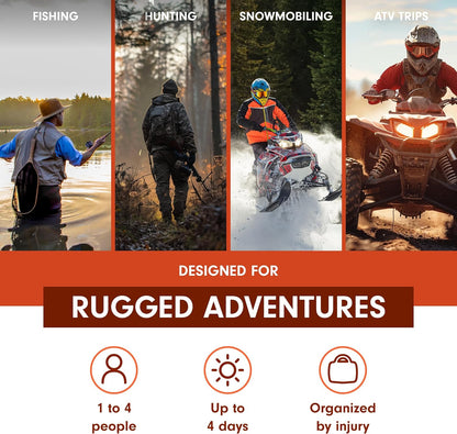 Adventure Medical Kits Sportsman Series Medical Kit - 300 - First Aid Kit for Camping, Hiking, Hunting & More - For 6 People for 7 Days - Includes Bandages, Medicine, Guide Book & More