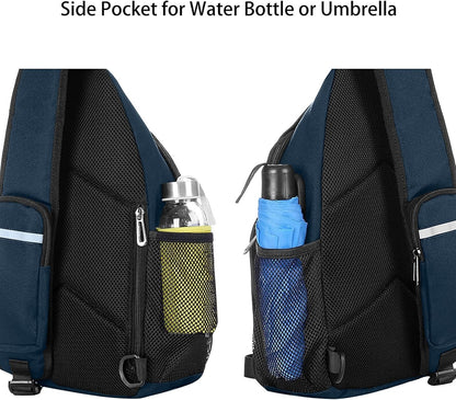 MOSISO Sling Backpack Bag, Crossbody Shoulder Bag Travel Hiking Daypack Chest Bag with Front Square Pocket&USB Charging Port