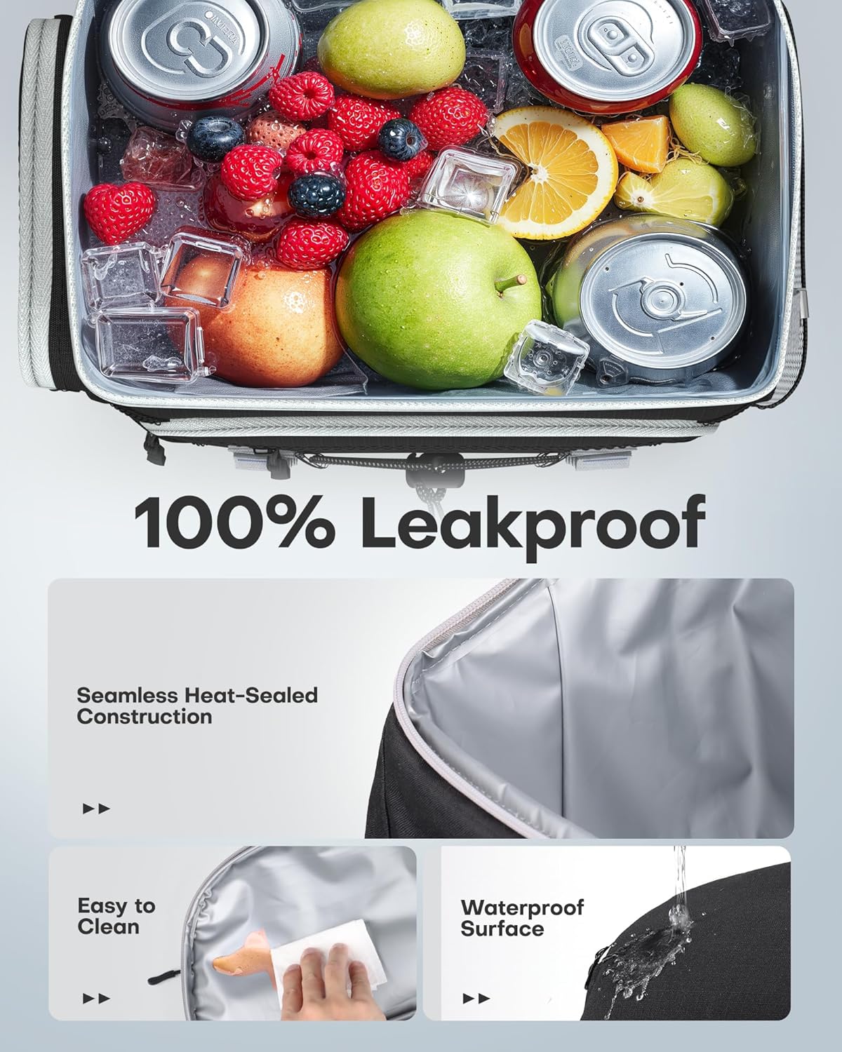 HOTOR Backpack Cooler Bag - 30/45 cans Large Backpack Coolers Insulated Leak Proof with Multiple Pockets, Small Cooler as Beach Cooler for Travel, Hiking, Camping