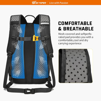 SKYSPER Small Hiking Daypack, 20L Lightweight Travel Backpacks Day Hike Pack with Waist Strap for Women Men