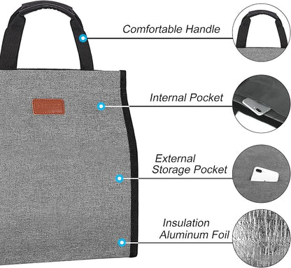 Lunch Bags for Women Insulated Reusable Lunch Tote - Image 3