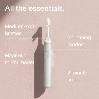 SURI Sonic Electric Toothbrush with UV Travel Case - 40-Day Battery- Designed in California - Electric Toothbrushes Adults - Slim Travel Tooth Brush