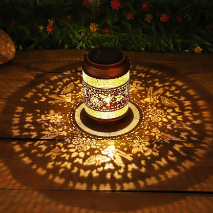 Hummingbird Solar Lanterns Outdoor Waterproof with Shepherd Hook, Hummingbird Metal Lights for Women Mom Grandma, Garden Decor Solar Hanging Lantern Gift for Yard, Patio, Lawn, Pathway, Garden Decor