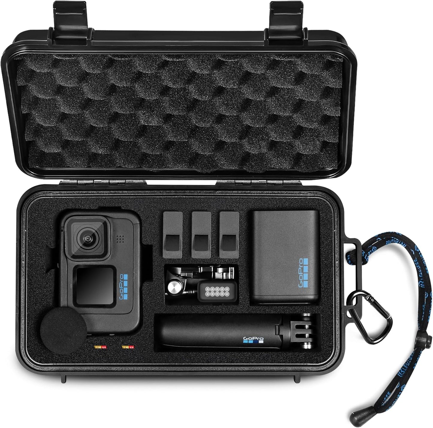 Lekufee Travel Waterproof Hard Case for Gopro Hero 13/12 / 11/10 / 9, Hero 4K, Media Mod, and other Accessories(Case & Bag Only)