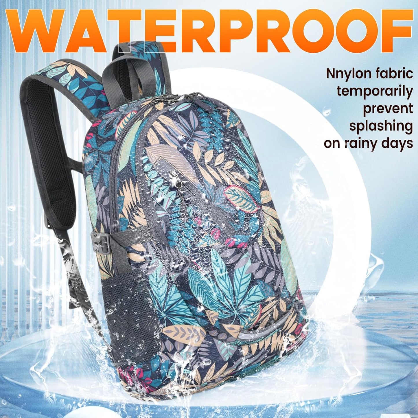 sunhiker Small Cycling Hiking Backpack Water Resistant Travel Backpack Lightweight Daypack M0714 （20-25L） (Leaf)