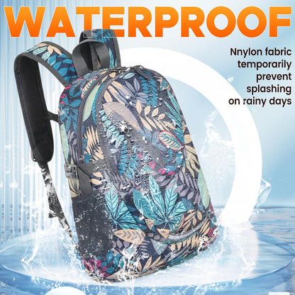 sunhiker Small Cycling Hiking Backpack Water Resistant Travel Backpack Lightweight Daypack M0714 （20-25L） (Leaf)