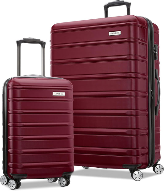 Samsonite Omni 2 Hardside Expandable Luggage with Spinner Wheels, 2PC SET (CO/L), Nature Merlot