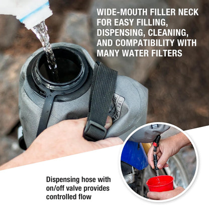 Giant Loop Cactus Canteen Water Reservoir, Foldable and Collapsible Utility Bladder for Drinking Water 1,2,3,5-Gallon (3-Gallon)