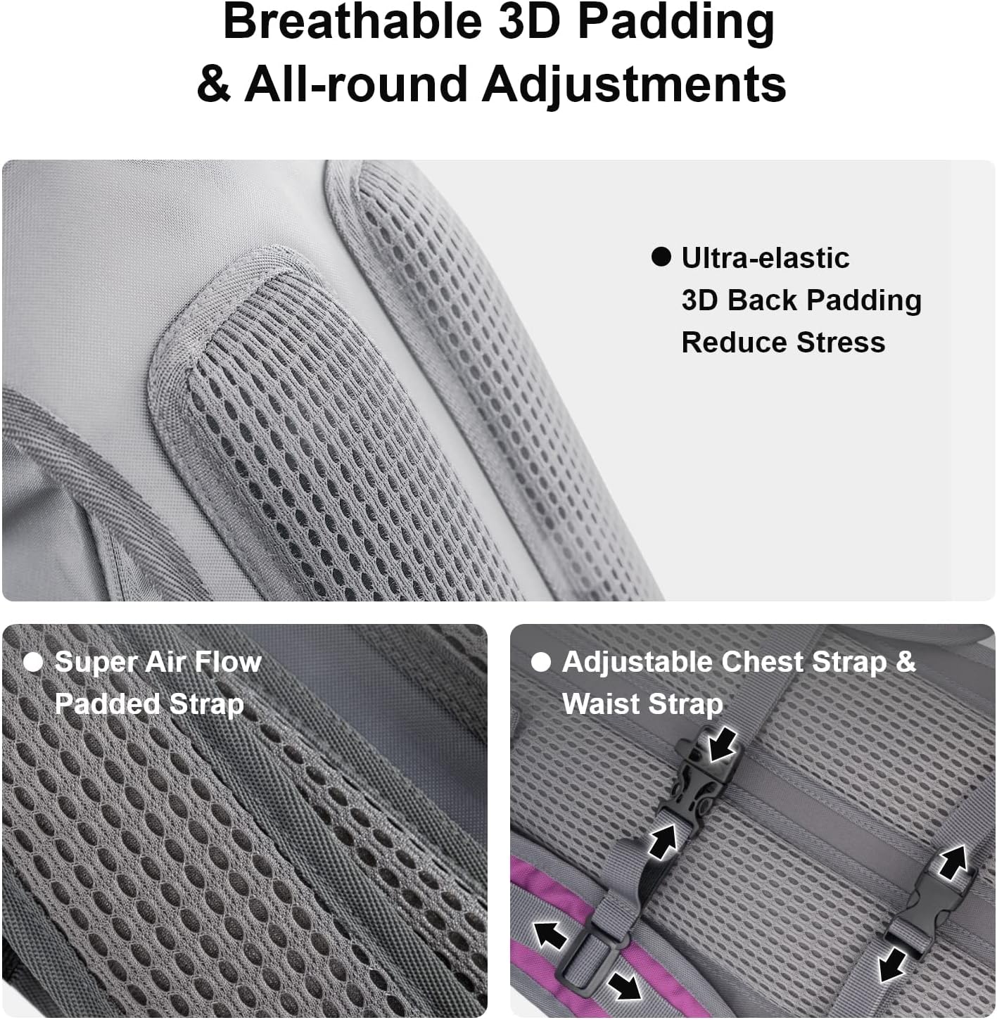 Everfun Hydration Backpack 18L with Water Bladder 2L/3L Hiking Water Backpack Women Men Hydration Pack Insulated Lightweight Day Hydropack with Storage for Hiking, Biking, Running, Festival