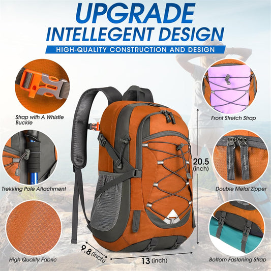 IGOLUMON Hiking Backpack 40L Packable Lightweight Camping Backpack Men Women Waterproof Hiking Daypack Outdoor Travel Daypack