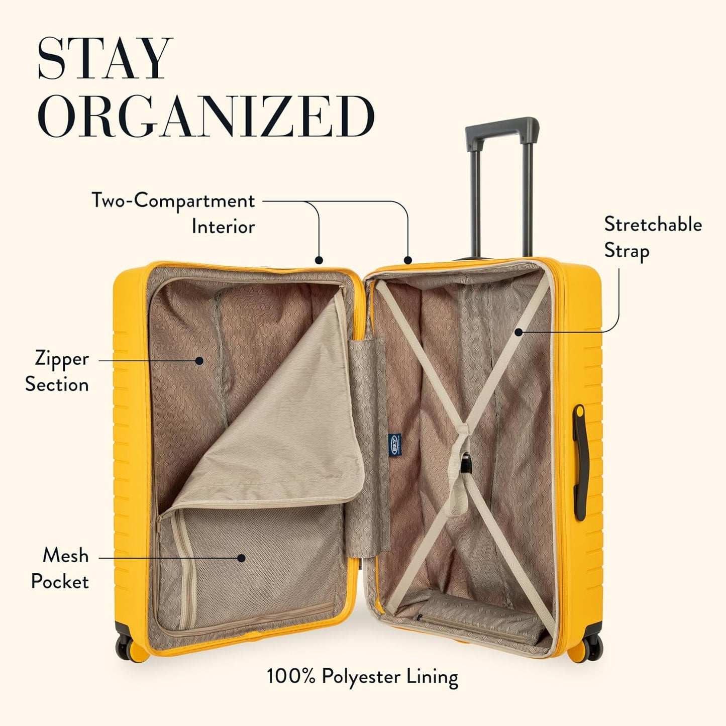 Bric's 30" Expandable Spinner Suitcase - Travel Luggage with TSA-Approved Lock and Hard Shell Exterior - B|Y Ulisse - Mango