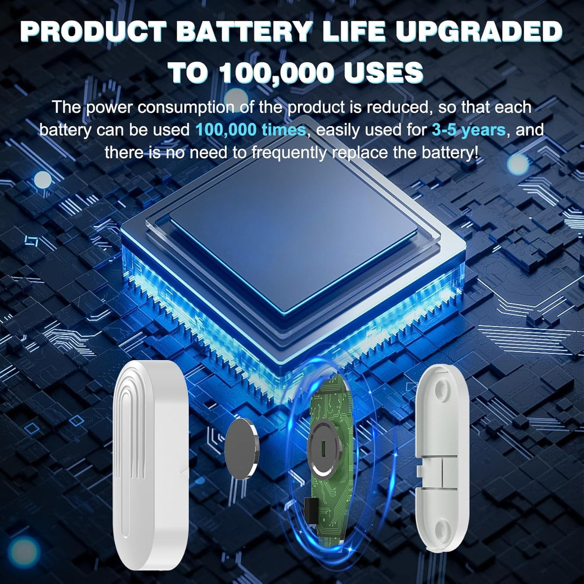 SanJie Wireless Door Chime Sensor, When Door Opens, Entry Alarm for Business/Home/Kids, 5 Adjustable Volume Ringer Alert 2 Sensors + 1 Receivers, 500 FT Range,26 Chimes
