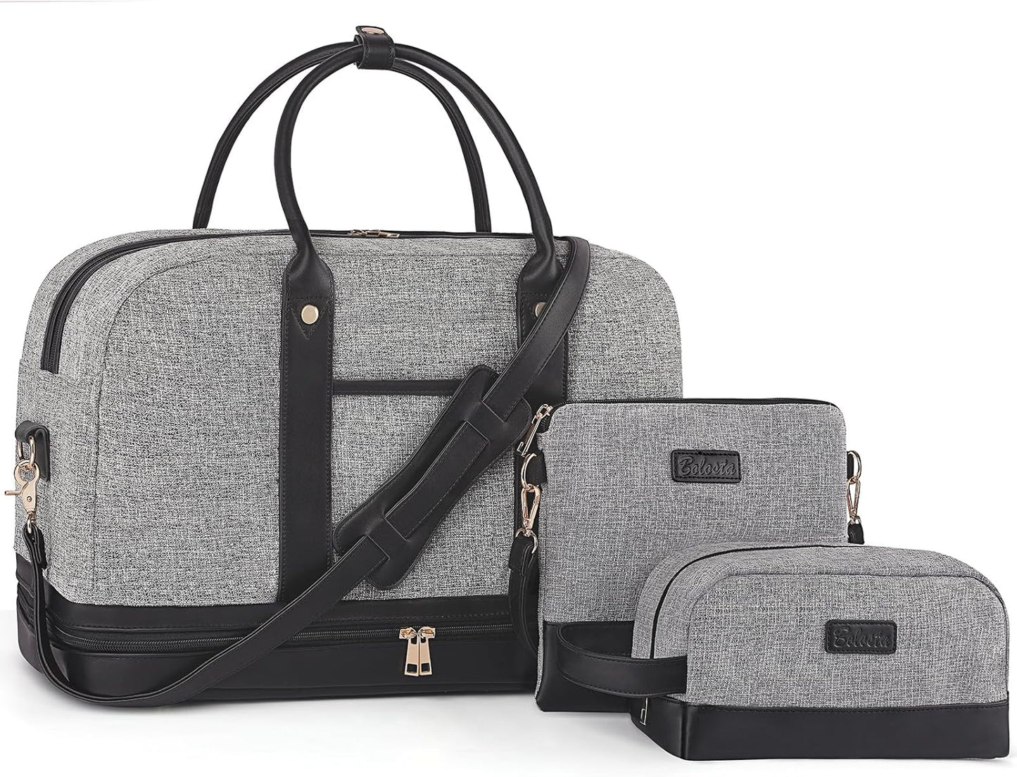 Weekender Bag for Women Canvas Overnight Bag Large Travel Tote Bag Carry on Shoulder Duffle Bag With Shoe Compartment,Perfect for Travel/Daily Use/Birthday Gift …