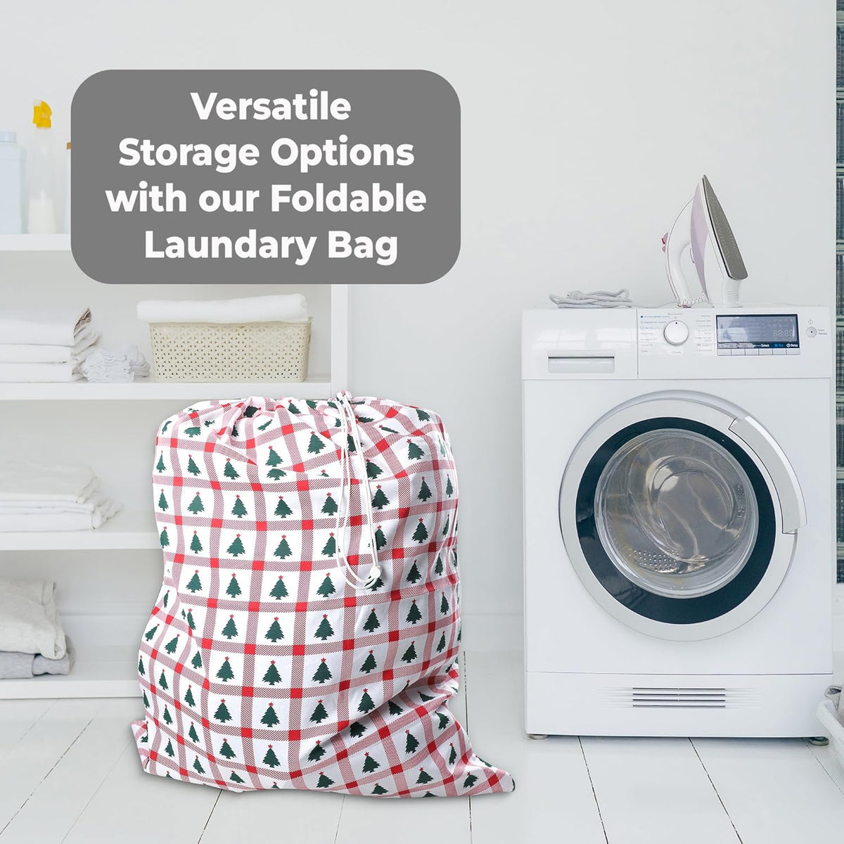 Urban Villa Laundry Bag Canvas|Dirty Clothes Travel Laundry Bag|Machine Washable|Reusable College Hostel Hamper Liner Bag for Garments Delicates Drawstring Closure 1 Pack Tree Print|Size 28X36 Inches