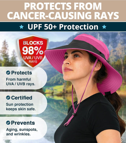 GearTOP Safari Sun Hat for Men and Sun Hats for Women UV Protection UPF 50+ Hiking, Gardening, Fishing