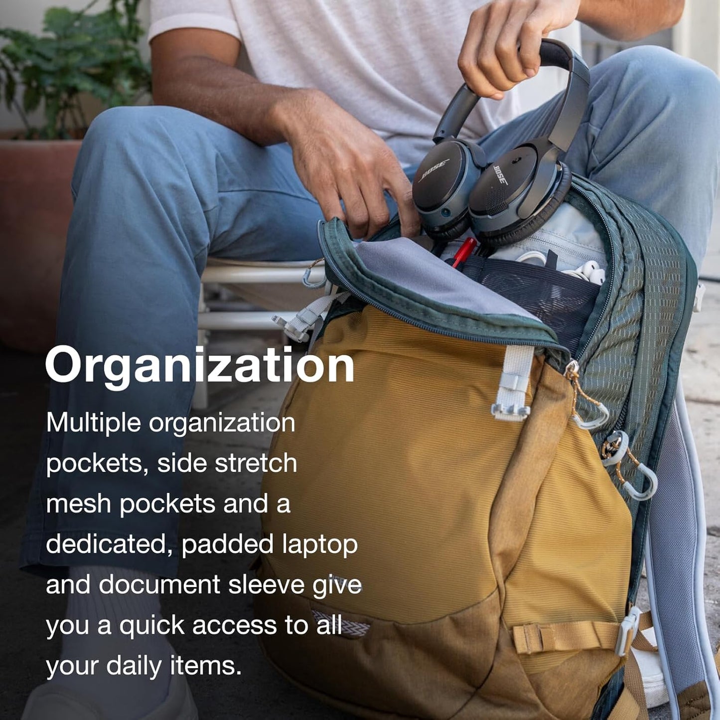 Osprey Nebula Commuter Backpack, Tungsten Soundwave/Grey Heather