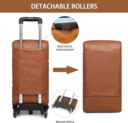 seyfocnia Rolling Duffle Bag with Wheels, Duffle Bag for Travel Women Carry On Luggage Wheeled Overnight Weekender Bag Men