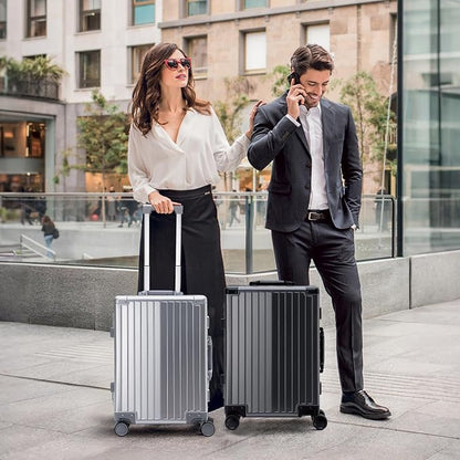 YYW Aluminum Carry-On Luggage Airline Approved Lightweight Suitcase - Image 8