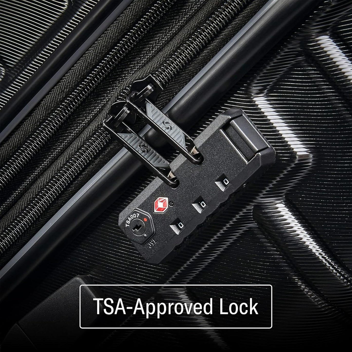 Samsonite Omni 2 28-Inch Large Checked Hardside Luggage with 360° Spinner Wheels - Scratch Resistant Hardshell - TSA Lock - Expandable Polycarbonate Shell for Lightweight Travel - Midnight Black