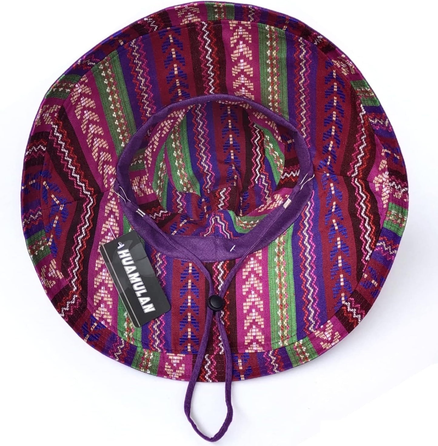 Women Wide Brim Sun Hats Metal Wired Edge Summer UV Protection Beach Fishing Hat for Hiking Garden Travel Chin Strap