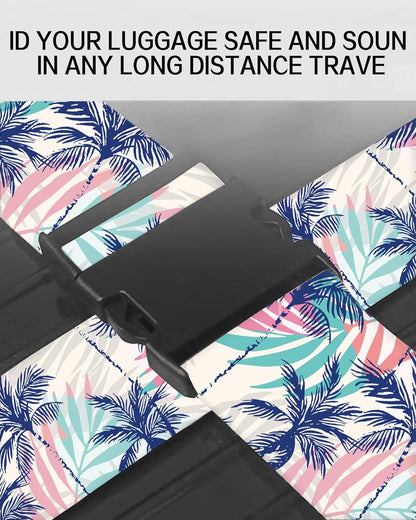 Luggage Straps for Suitcases, Adjustable Travel Belt, Durable Wide Luggage Strap, Cute Suitcase Strap Identifiers with Buckle, Bag Straps for Luggage, Cute Boho Leaf
