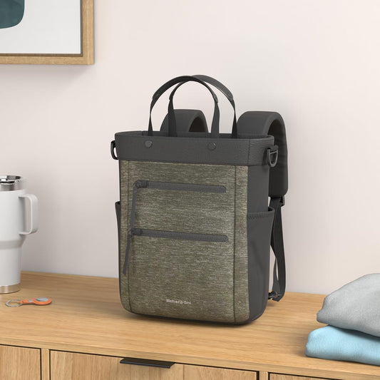 Sherpani Soleil, Anti Theft Convertible Backpack, 3 in 1 Tote Bag, Crossbody Bag, Cross Body Purse, 18L Travel Backpack, Travel Gifts for Women, RFID Protection, Fits 13” Laptop (Loden Lite)