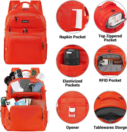 Insulated Cooler Backpack,Double Deck Leakproof Cooler Bag,Insulated Backpack Cooler Lunch Backpack for Men Women