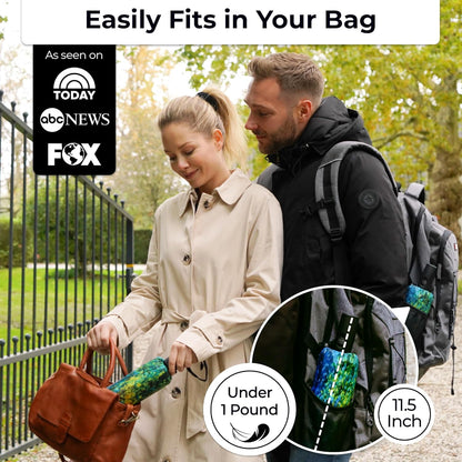 TUMELLA Strongest Windproof Travel Umbrella (Compact, Superior & Beautiful), Small Strong but Light Portable and Automatic Folding Rain Umbrella, Durable Premium Grip, Fits Car & Backpack