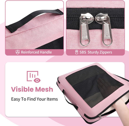 8 Set/6 Set/4 Set Compression Packing Cubes for Travel, Lightweight Vacation Travel Essentials, Travel Accessories for Suitcase Organizer Bags Set, Durable Luggage Organizer