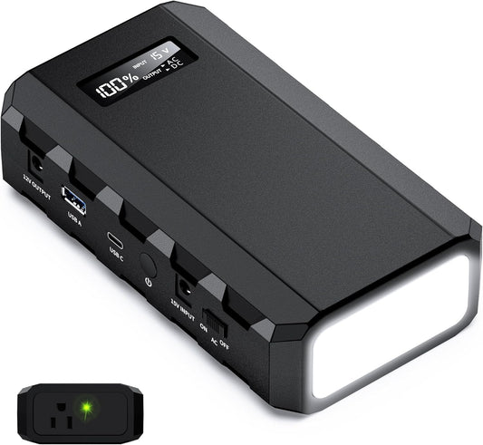 SinKeu Portable Power Bank with AC Outlet, 65W/110V Portable Laptop Charger with QC3.0 USB*1/USB-C *1, 88.8Wh/24000mAh Laptop Power Bank Fast Charging for Camping Travel Home Power Backup