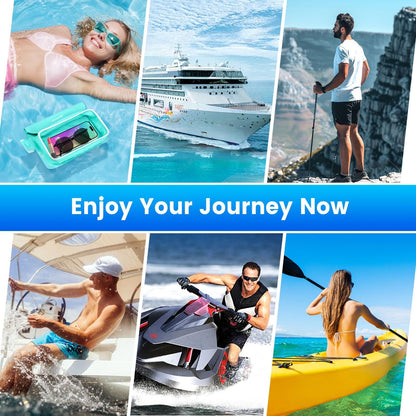 Niveaya IP68 Waterproof Fanny Pack - 2 Pack, Floating Dry Bag Pouch, Phone Waterproof Waist Pouch Dry Bag, Beach, Kayaking, Swimming, Boat Essentials, for iPhone 16/15/14/13/12 Pro Max up to 9.5"