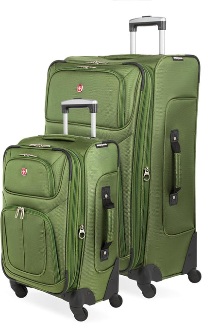 SwissGear Sion Softside Expandable Luggage, Evergreen, 2-Piece Set (21/29)