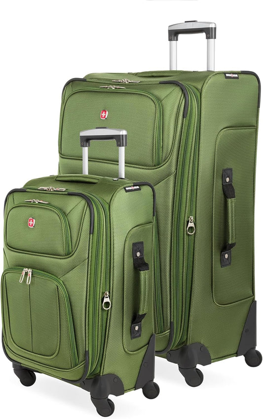 SwissGear Sion Softside Expandable Luggage, Evergreen, 2-Piece Set (21/29)