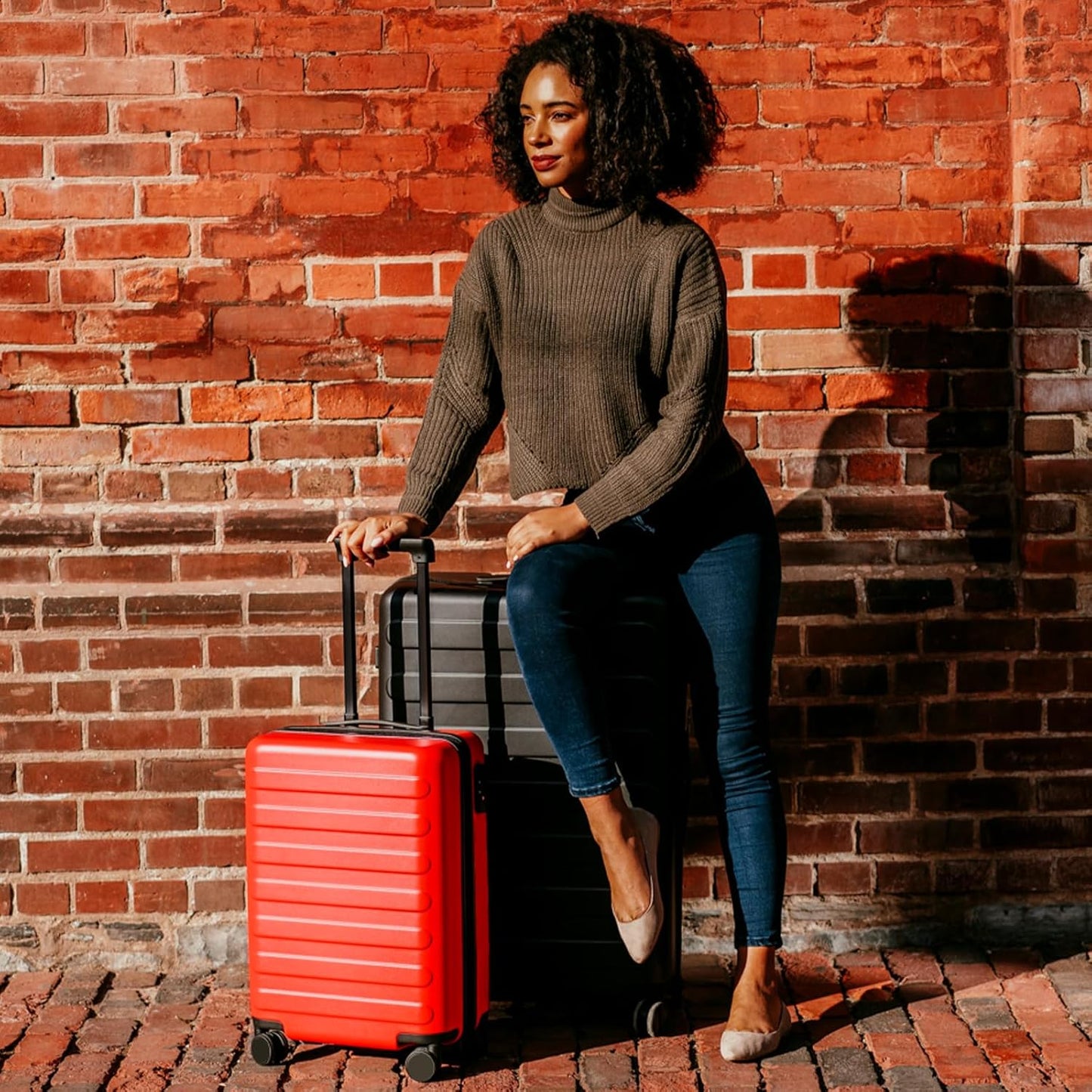 Carry on Luggage 22 X 14 X 9 Airline Approved, 20 Inch Luggage for 3-5 Days Travel, Double Spinner Wheels, 100% Hardshell PC, TSA Lock (06-Raspberry (Basic), Carry-On 20-Inch)