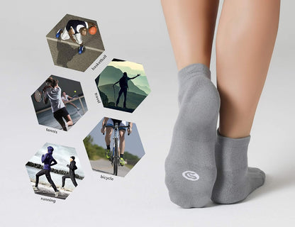 CS CELERSPORT 6 Pairs Women's Running Ankle Socks Athletic Sport Socks Cushioned