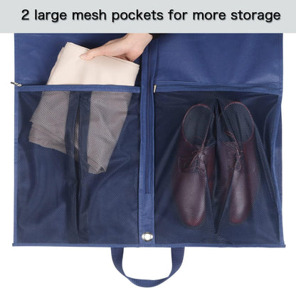 Zilink 43" Suit Bags for Men Travel and Storage Gusseted Garment Bags for Hanging Clothes Suit Cover With Handles for Clothes, Coats, Jackets, Shirts, Set of 2